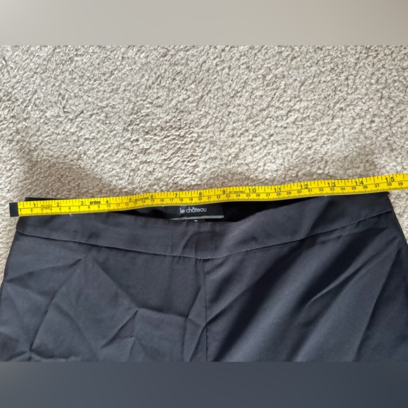 le chateau Black Wide Leg Pants with Purple Floral Print - Picture 8 of 10